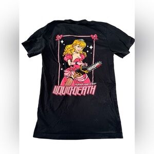 Liquid Death Chainsaw Princess Graphic Tee Black Small Punk Goth